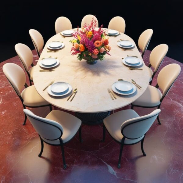 Alabaster 8 Seater Dining Table