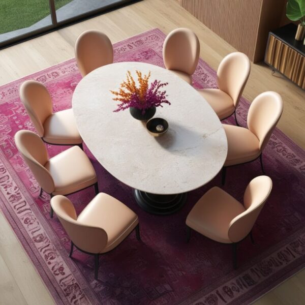 Alabaster 8 Seater Dining Table - Image 2