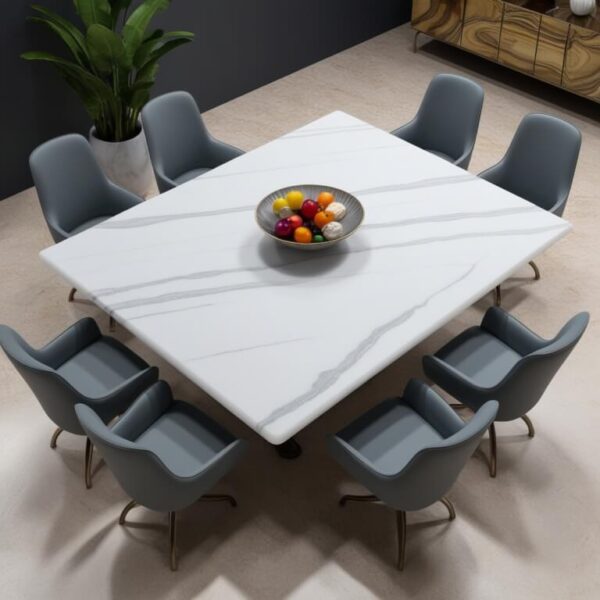 Arctic White Quartzite Dining Table