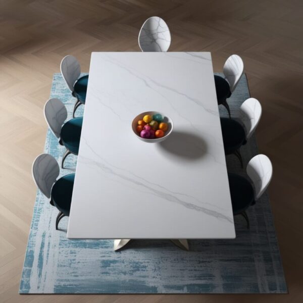 Arctic White Quartzite Dining Table - Image 2
