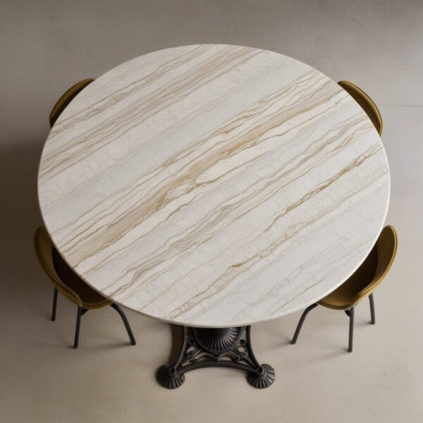 Bianco Lasa Marble 8 Seater Dining Table