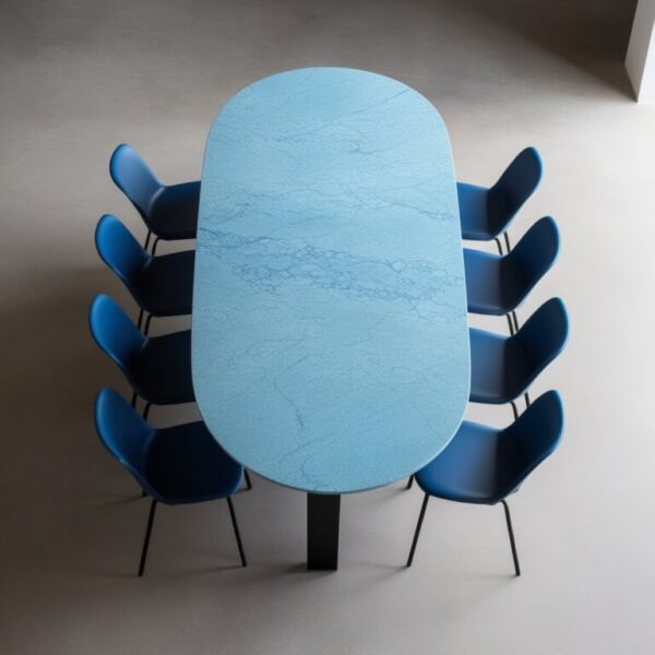 Blue Ice Quartzite 8 Seater Dining Table - Image 4