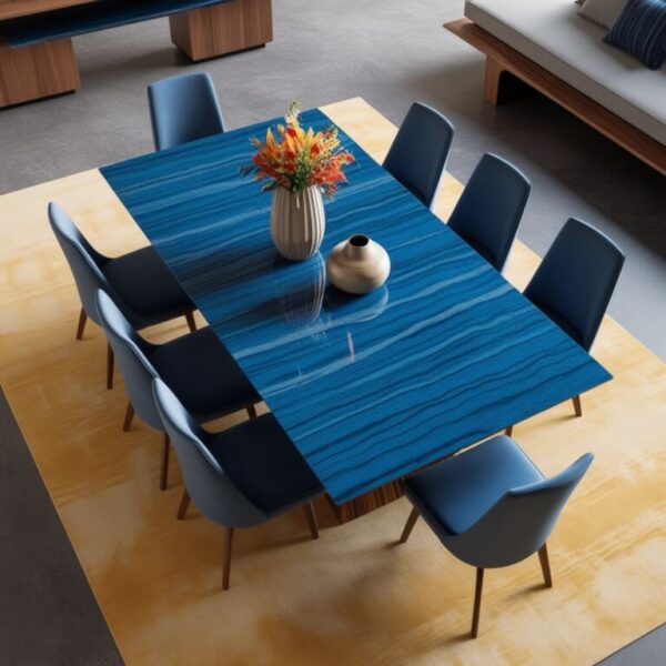 Blue Macaubas Quartzite 8 Seater Dining Table
