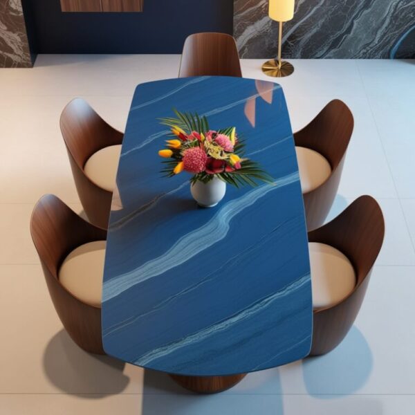 Blue Macaubas Quartzite 8 Seater Dining Table - Image 3