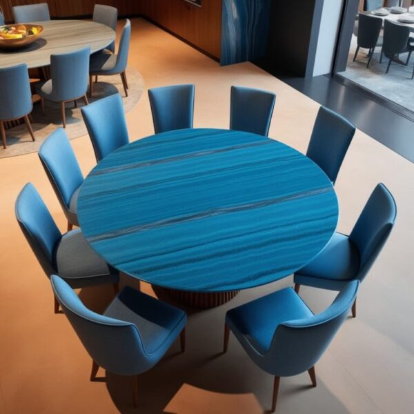 Blue Macaubas Quartzite 8 Seater Dining Table - Image 4