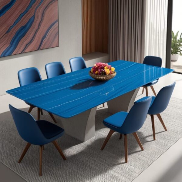 Blue Macaubas Quartzite Dining Table - Image 4