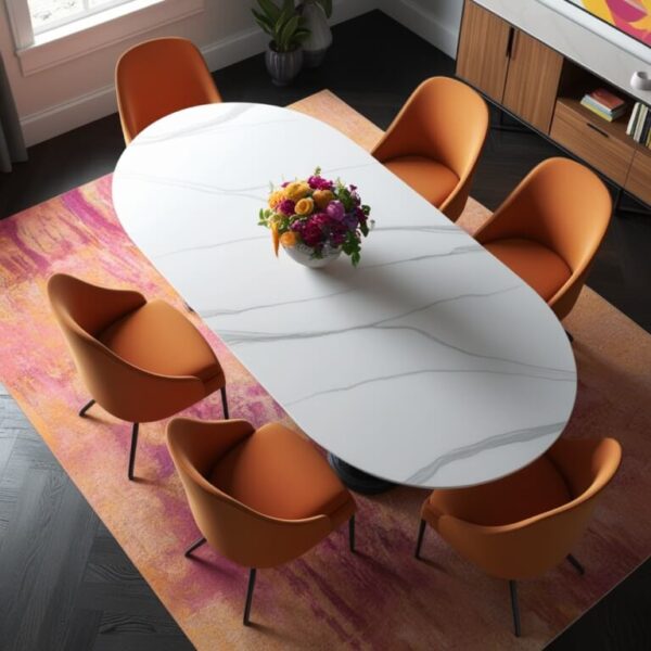 Cambria Cambria White Quartz 8 Seater Dining Table - Image 3