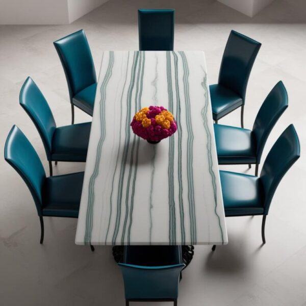 Cararra Quartzite 8 Seater Dining Table