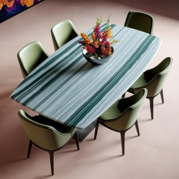 Cararra Quartzite Dining Table - Image 2