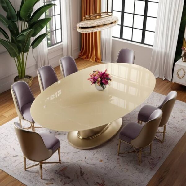 Champagne Onyx 8 Seater Dining Table - Image 3