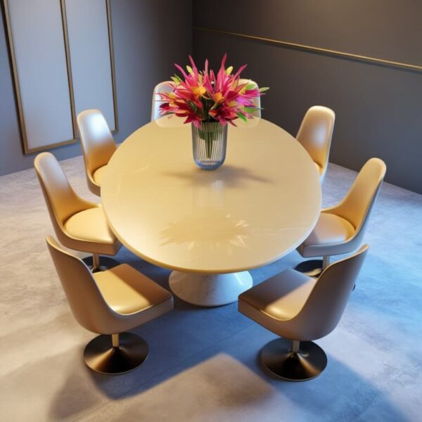 Champagne Onyx 8 Seater Dining Table - Image 4