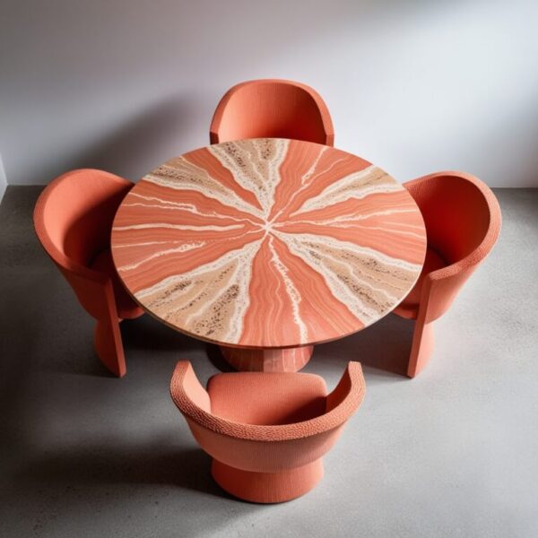 Coral Stone Dining Table