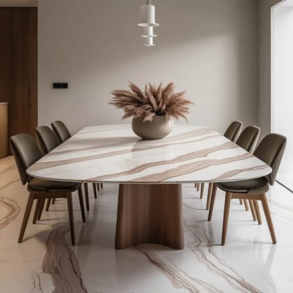 Dolomite Marble Marble Dining Table - Image 3