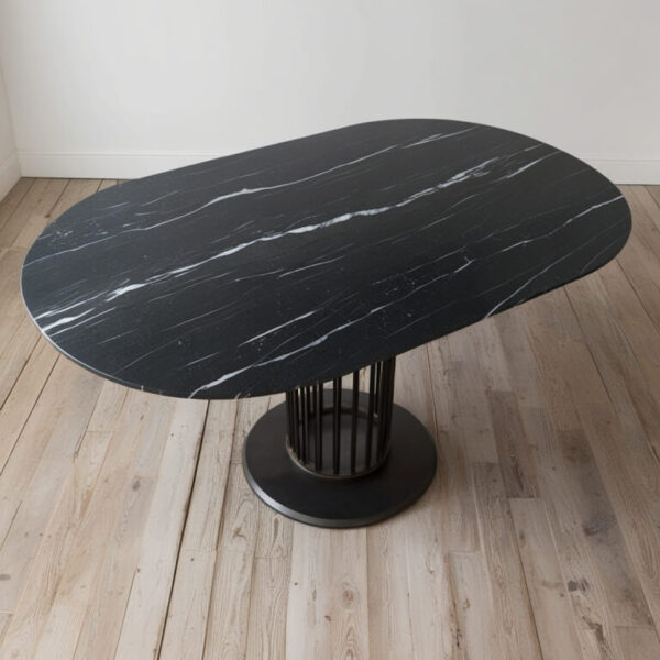 Emperador Dark Marble 8 Seater Dining Table - Image 2
