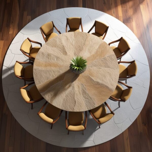 Fossil Stone 8 Seater Dining Table