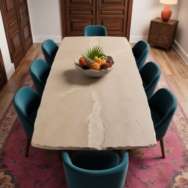 Fossil Stone 8 Seater Dining Table - Image 2