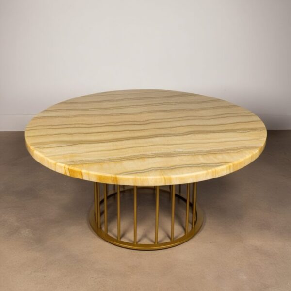 Gold Onyx 8 Seater Dining Table