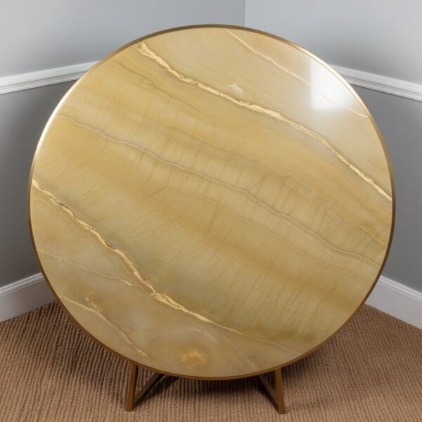 Gold Onyx 8 Seater Dining Table - Image 2