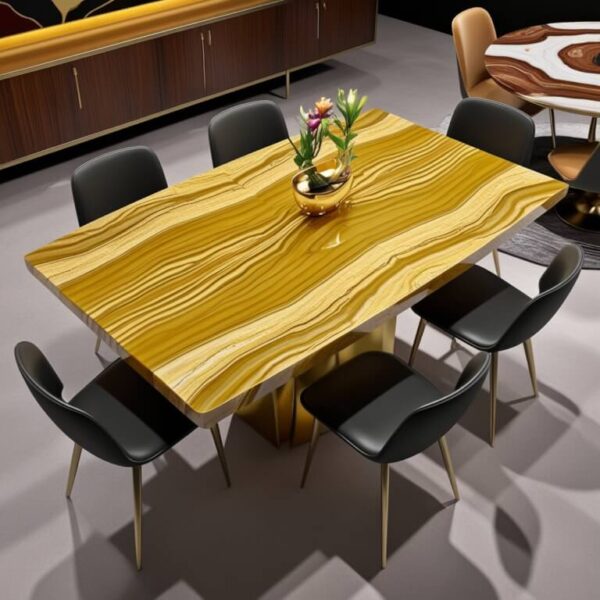 Gold Onyx Dining Table - Image 3