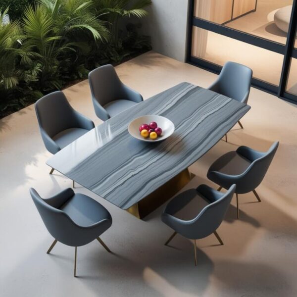Grey Macaubas Quartzite Dining Table - Image 3