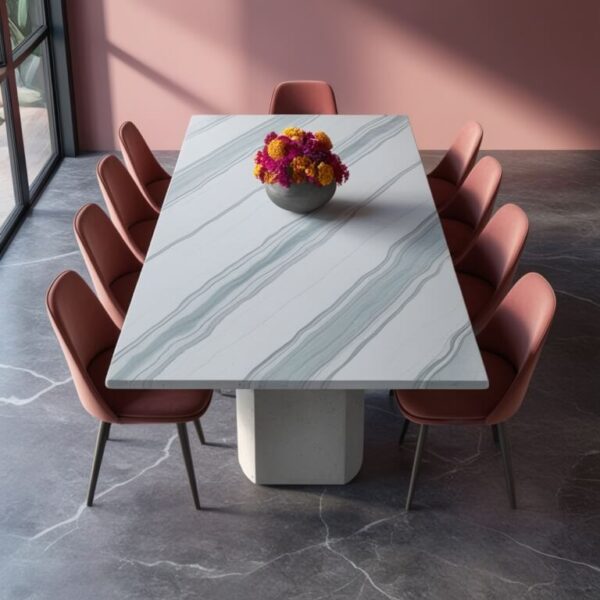 Iceberg Quartzite Dining Table - Image 2