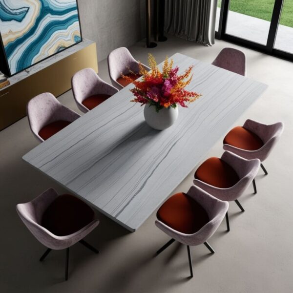 Iceberg Quartzite Dining Table - Image 4