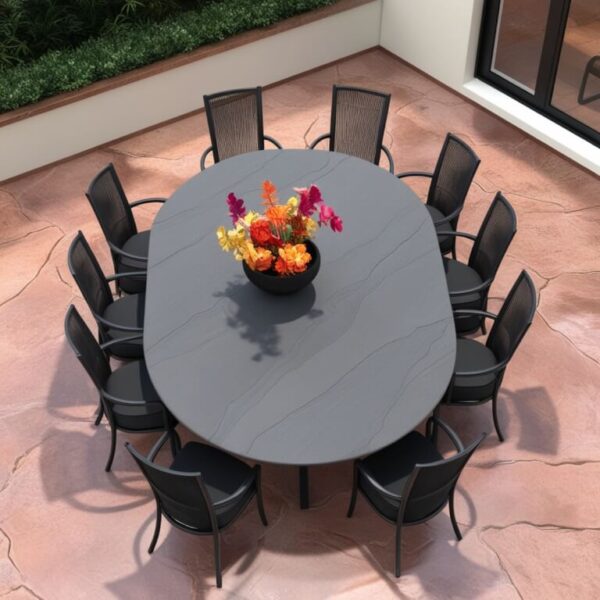 Lava Stone 8 Seater Dining Table - Image 2