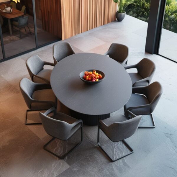 Lava Stone 8 Seater Dining Table - Image 3