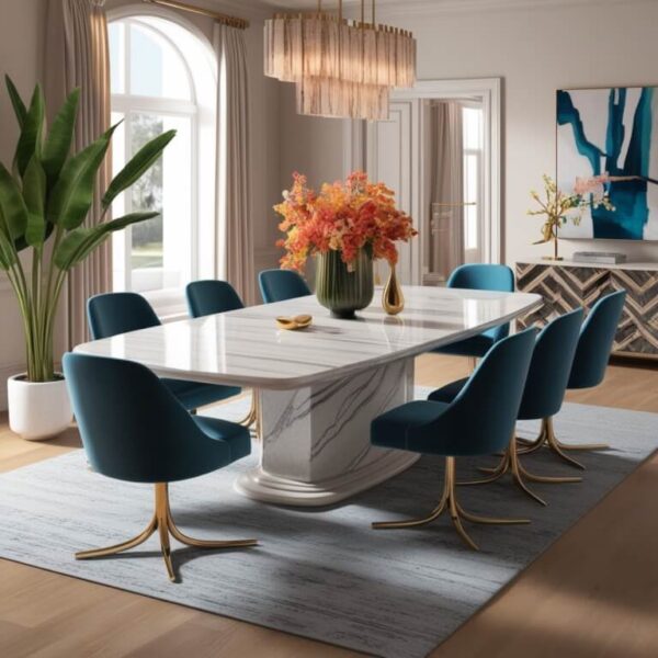 Mont Blanc Quartzite 8 Seater Dining Table - Image 3
