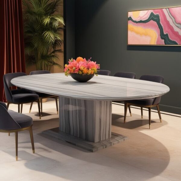 Mont Blanc Quartzite 8 Seater Dining Table - Image 4