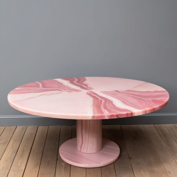 Pink Onyx 8 Seater Dining Table - Image 4