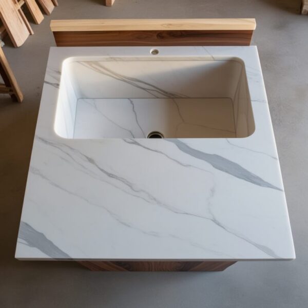 Polished Emperador Marble Countertop - Image 2