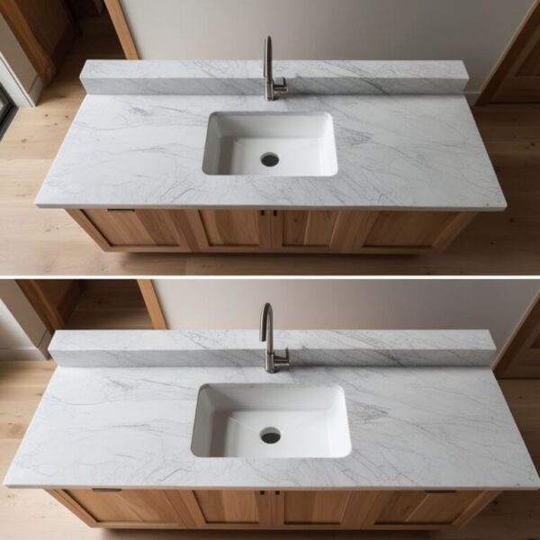 Polished Emperador Marble Countertop - Image 3