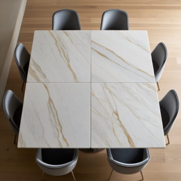 Rosso Levanto Marble 8 Seater Dining Table