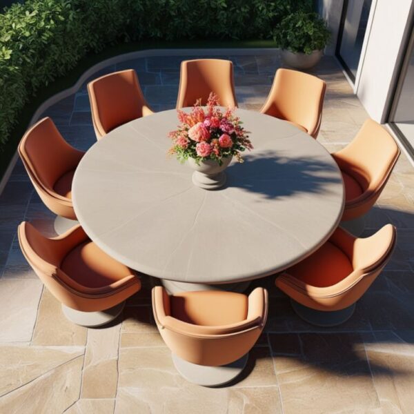 Sandstone 8 Seater Dining Table - Image 2
