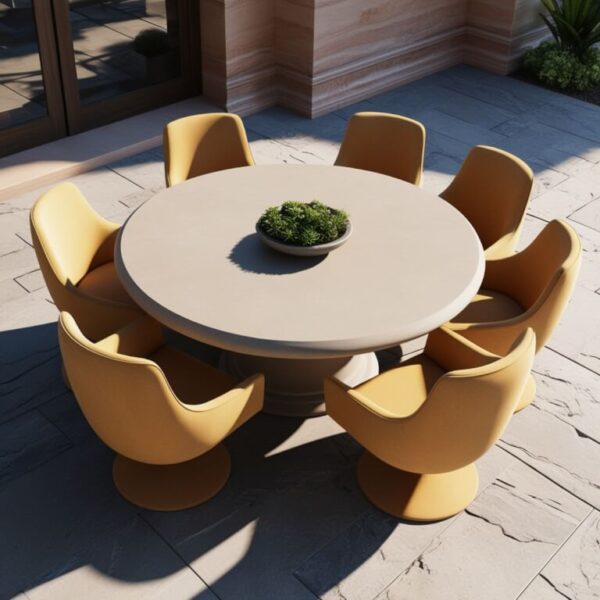 Sandstone 8 Seater Dining Table - Image 3