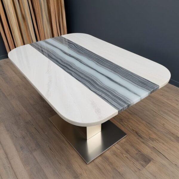 Sea Pearl Quartzite 8 Seater Dining Table - Image 3