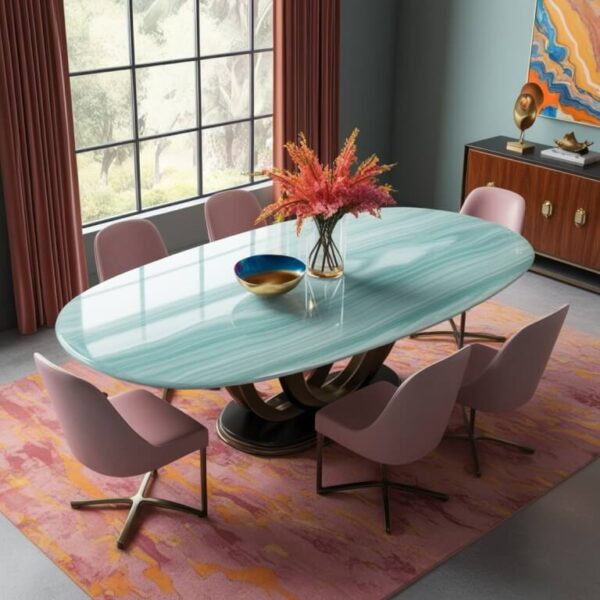Sea Pearl Quartzite Dining Table - Image 2