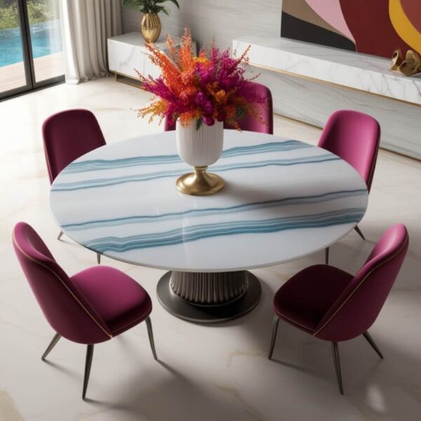Sea Pearl Quartzite Dining Table - Image 3