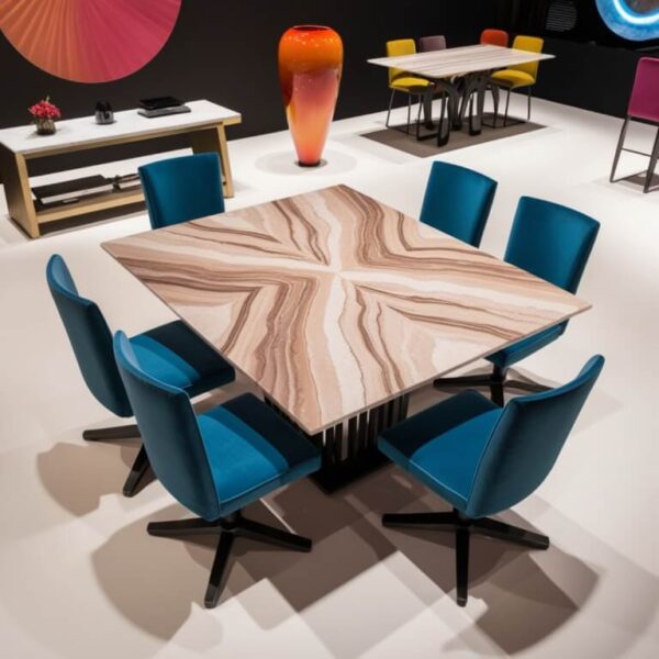 Silestone Lyra Quartz 8 Seater Dining Table - Image 4