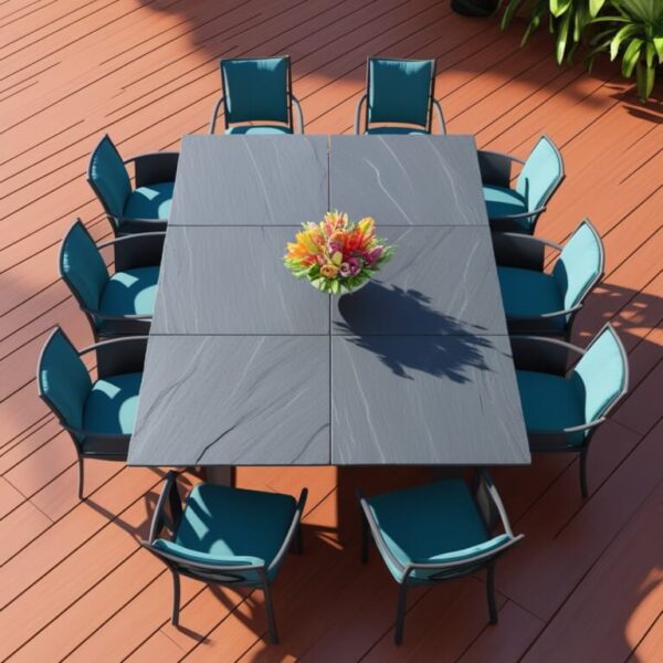 Slate 8 Seater Dining Table - Image 2