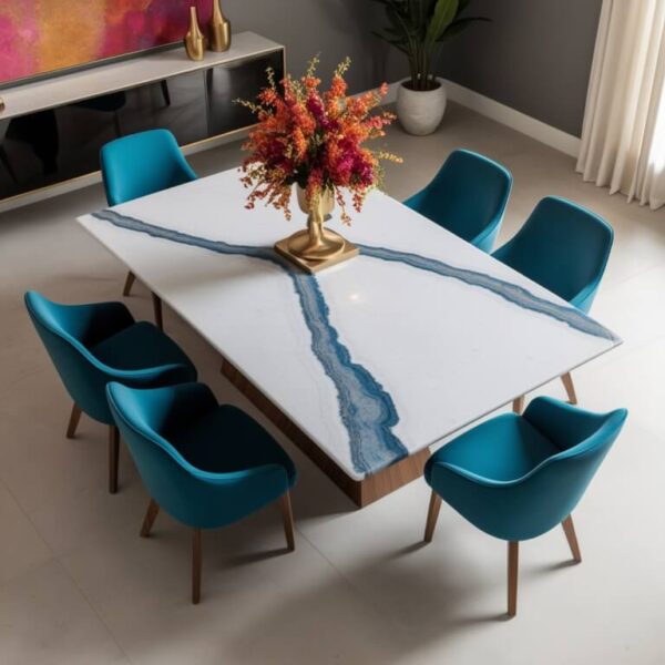 Snowfall Quartzite Dining Table