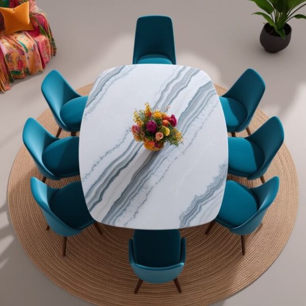 Snowfall Quartzite Dining Table - Image 3