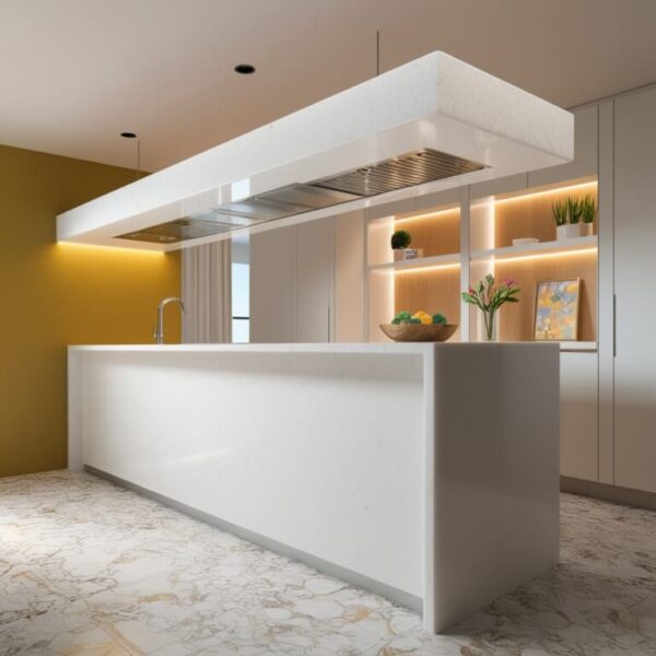 Super White Quartzite Countertop - Image 4