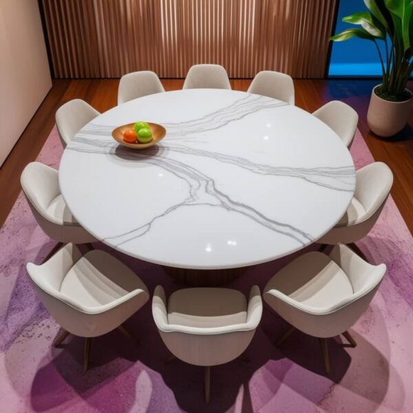 Super White Quartzite Dining Table - Image 3