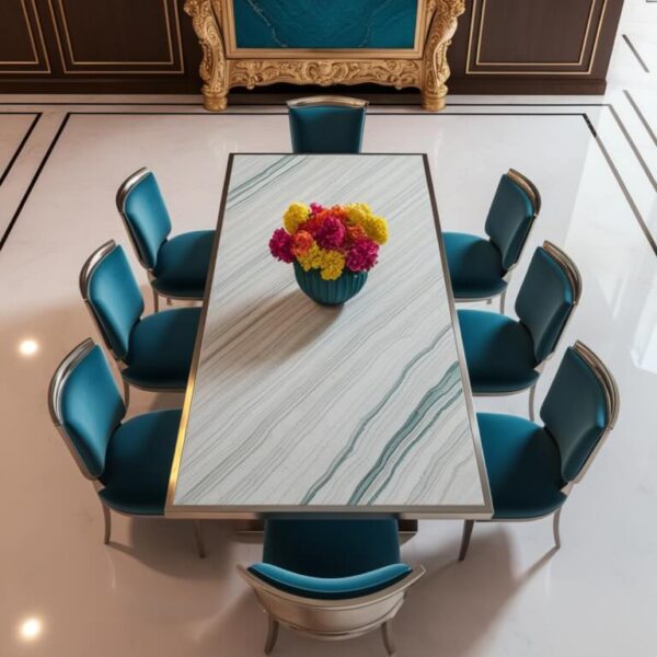 Taj Mahal Quartzite 8 Seater Dining Table - Image 2