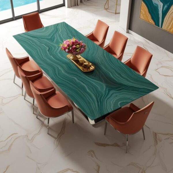 Taj Mahal Quartzite 8 Seater Dining Table - Image 3