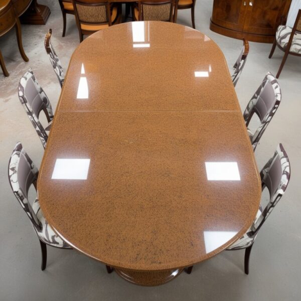 Tan Brown Granite 8 Seater Dining Table - Image 2