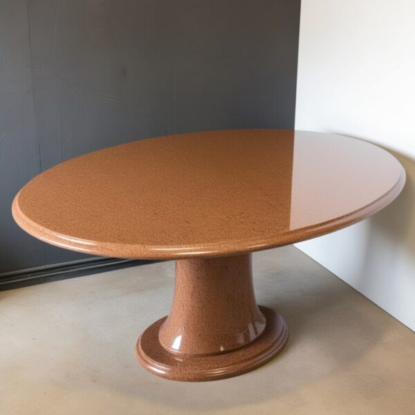 Tan Brown Granite 8 Seater Dining Table - Image 3