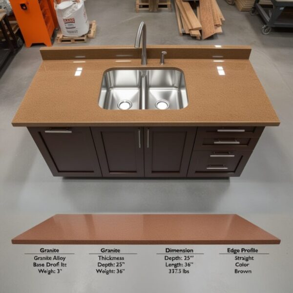 Tan Brown Granite Countertop - Image 3